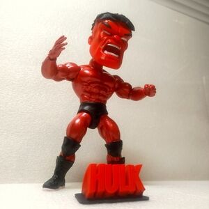 Red Hulk Wrestling Figure with Display Name